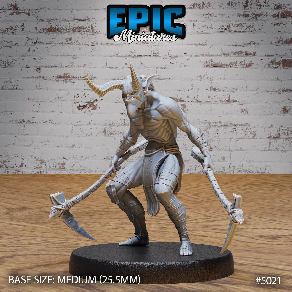 Lower Devil Warrior Option #5021 front DND miniature Hells Wrath 16k resin