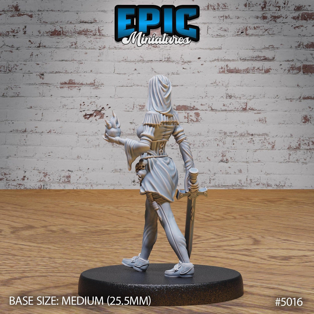 Dark Nun Option #5016 back DND miniature Hells Wrath 16k resin