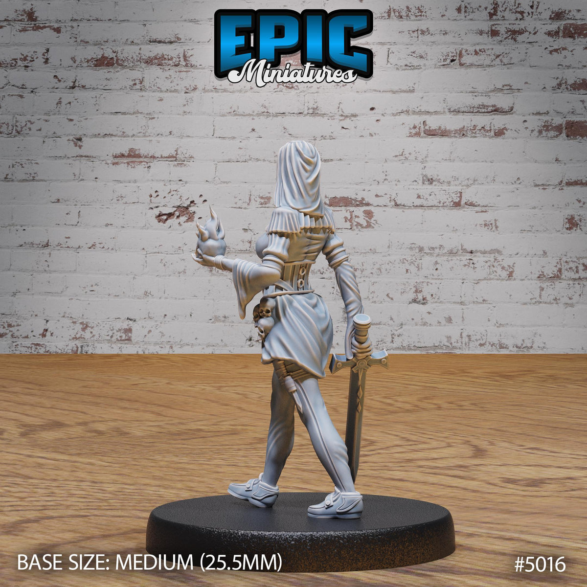 Dark Nun Option #5016 back DND miniature Hells Wrath 16k resin