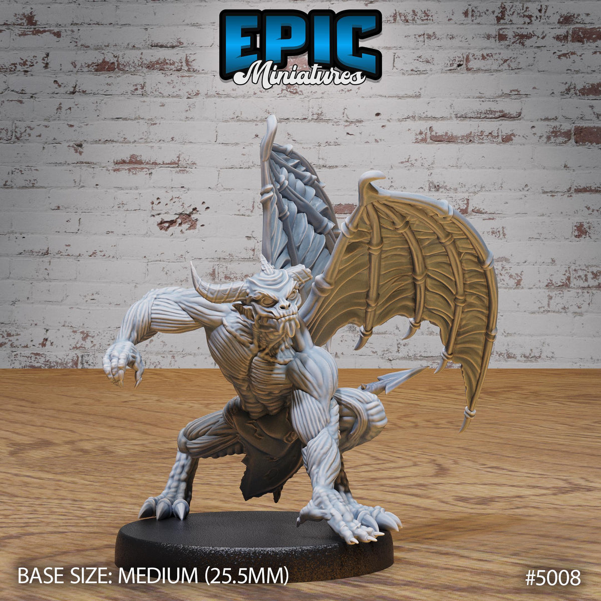 Devil Minion Option #5008 front DND miniature Hells Wrath 16k resin