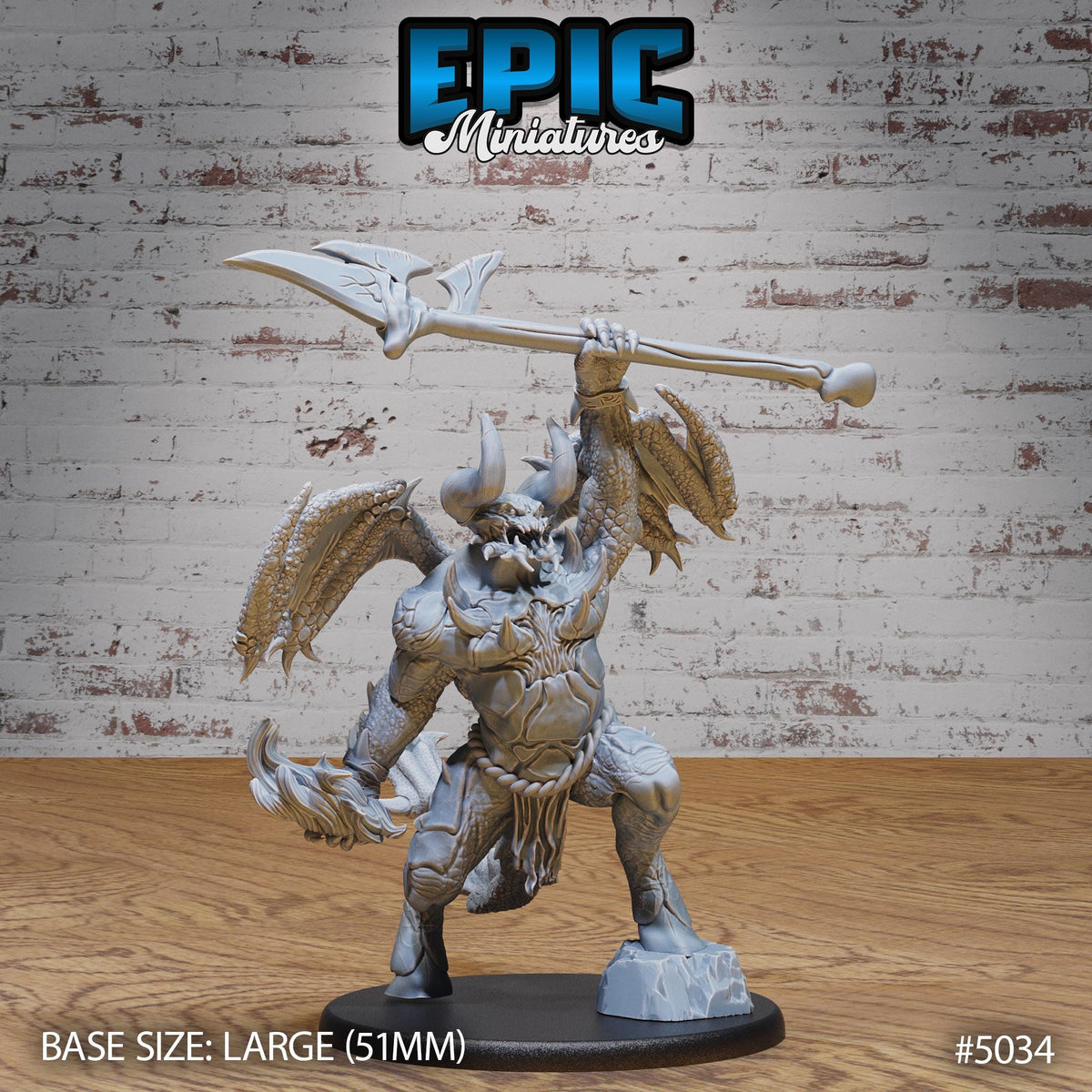 Wrath Devil Option #5034 front DND miniature Hells Wrath 16k resin