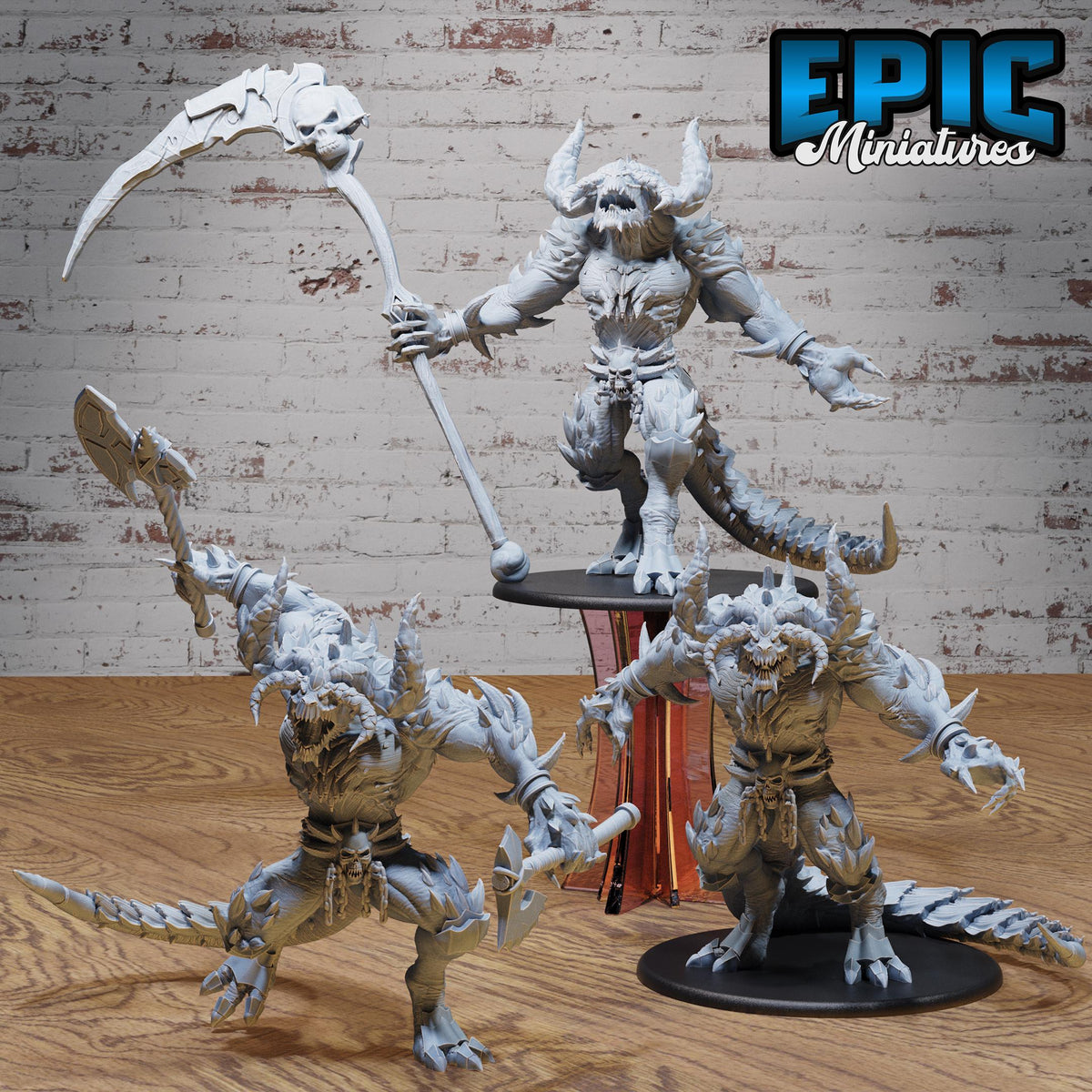 Arch Devil Diablo Set of 3 DND miniatures group photo Hells Wrath
