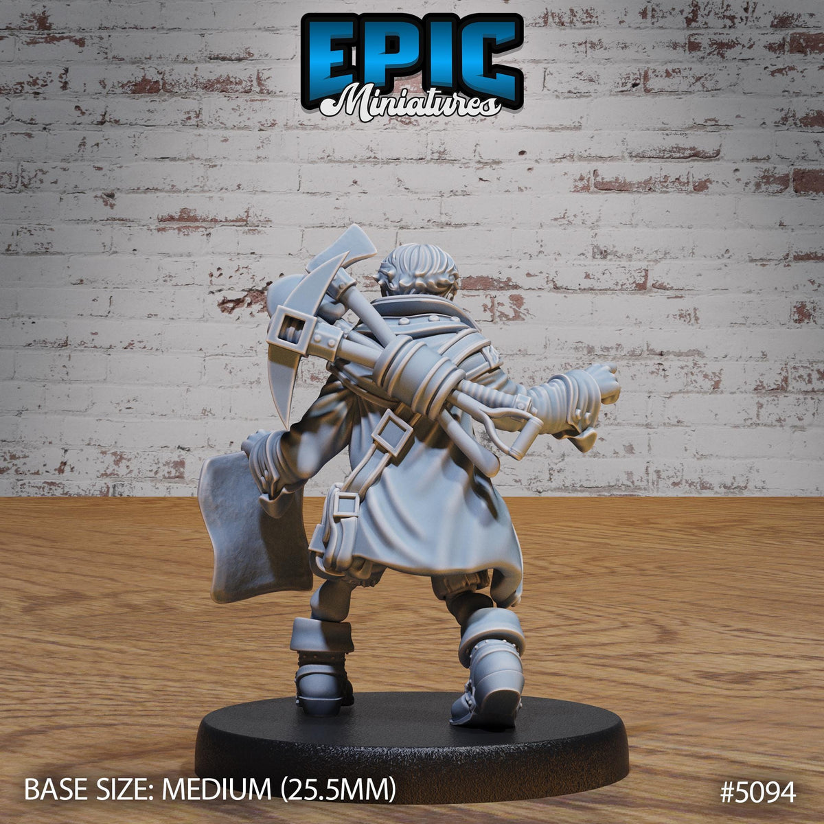 Young Halfling Cabin Boy Option #5094 back DND miniature Halfling Meadows 16k resin