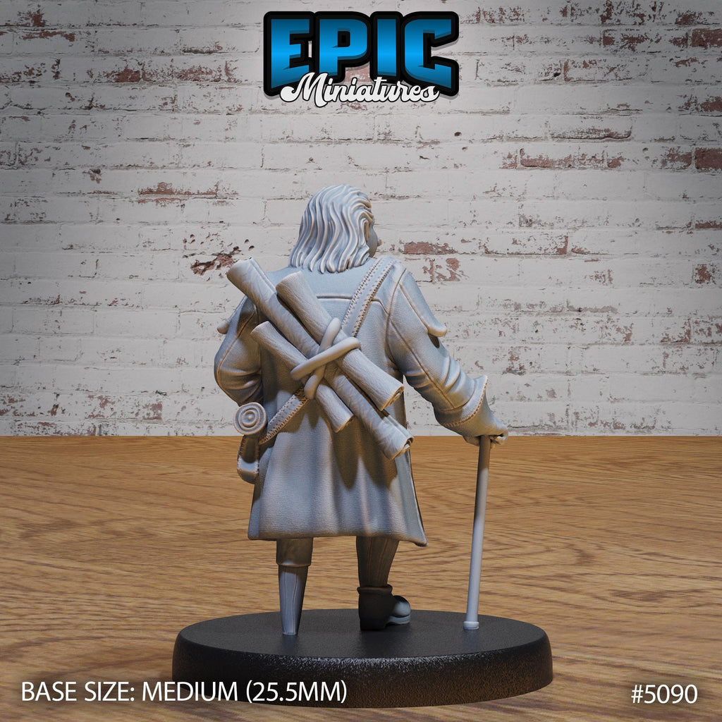 Halfling Ship Captain Option #5090 back DND miniature Halfling Meadows 16k resin