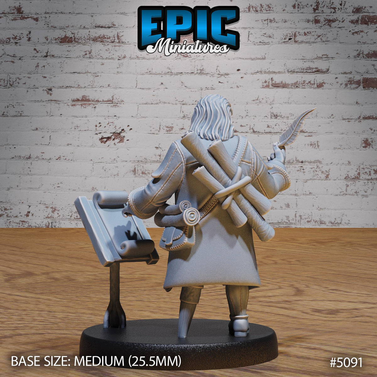 Halfling Ship Captain Option #5091 back DND miniature Halfling Meadows 16k resin