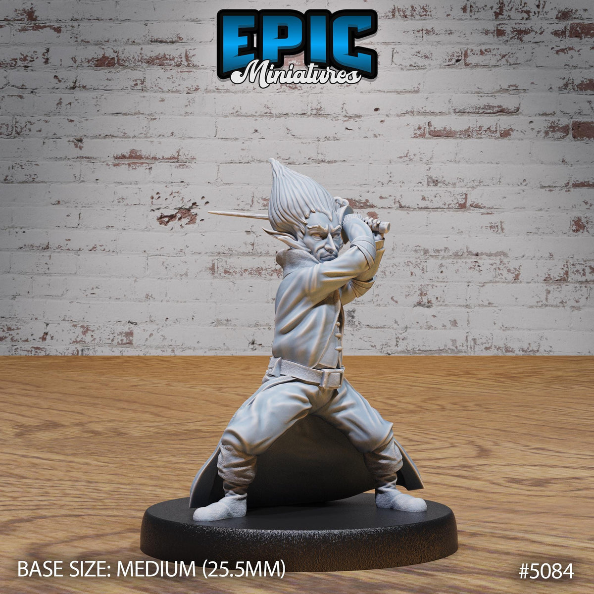 Halfling Noble Option #5084 front DND miniature Halfling Meadows 16k resin