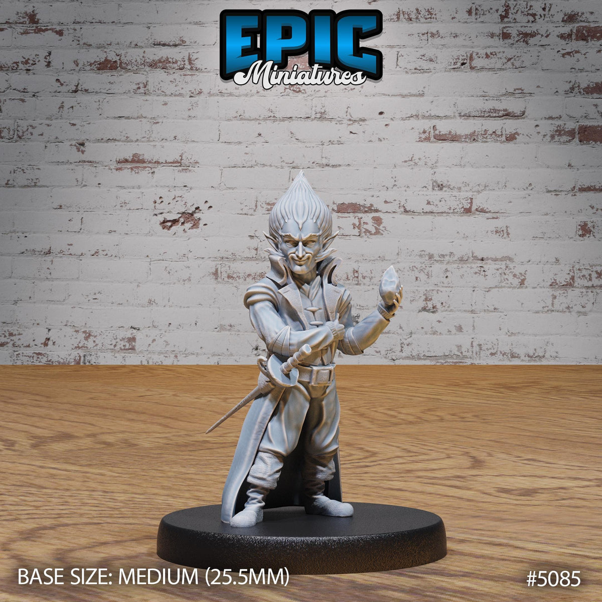 Halfling Noble Option #5085 front DND miniature Halfling Meadows 16k resin