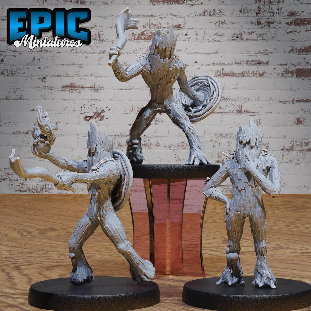 Wood Woad Set of 3 DND miniatures group photo Halfling Meadows
