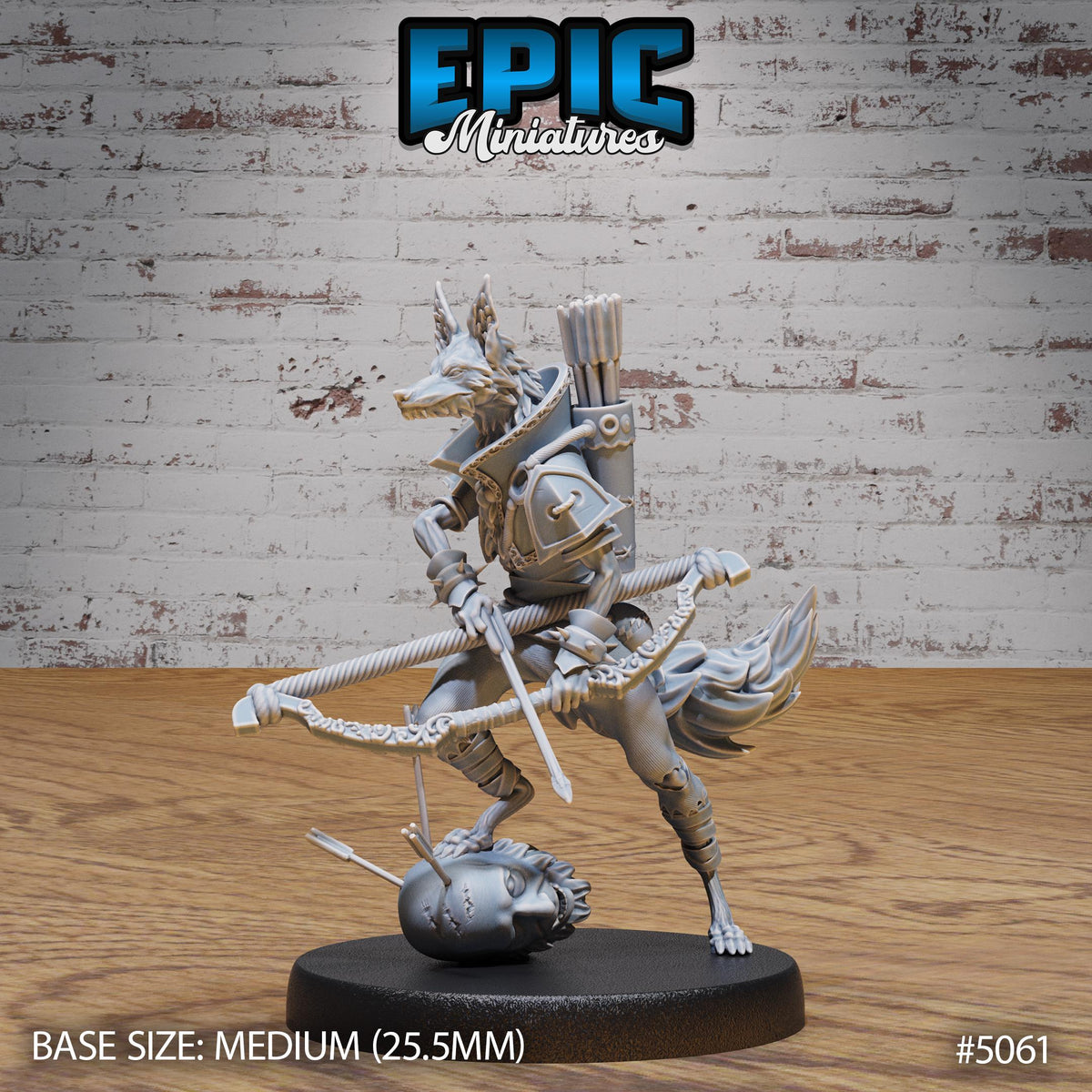 Fox Folk Ranger Option #5061 front DND miniature Halfling Meadows 16k resin