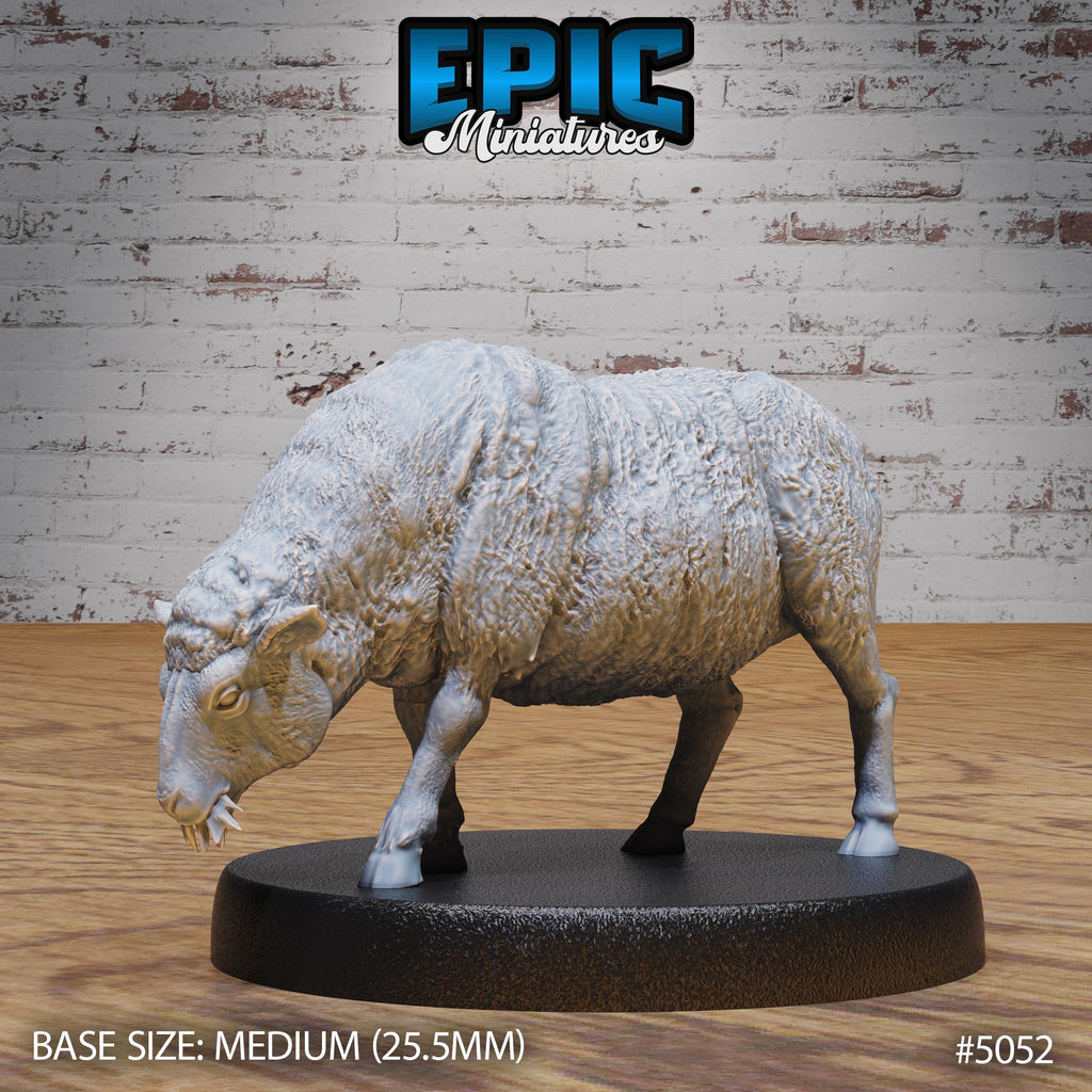 Sheep Option #5052 front DND miniature Halfling Meadows 16k resin