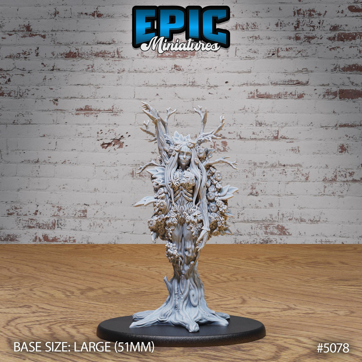 Treant Female Option #5078 front DND miniature Halfling Meadows 16k resin