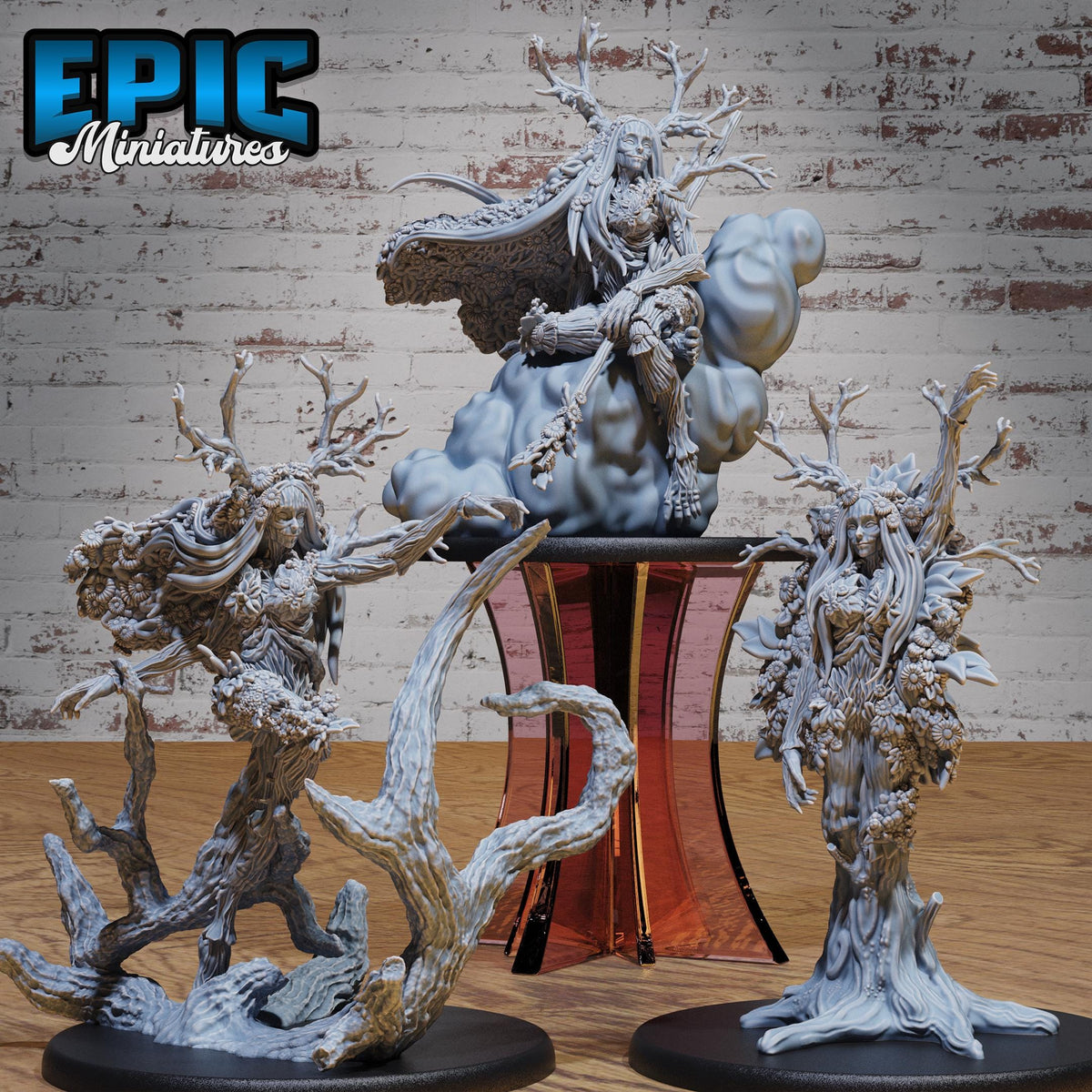 Treant Female Set of 3 DND miniatures group photo Halfling Meadows