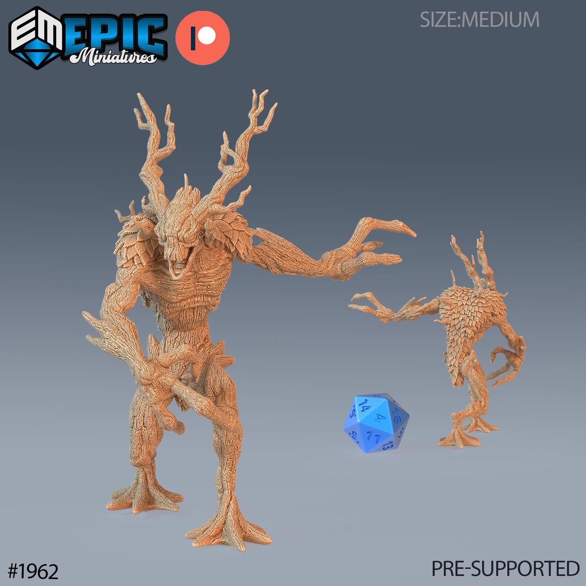 Twig Blight Treant Tree Option #1962 front DND miniature Infested Woodlands 16k resin