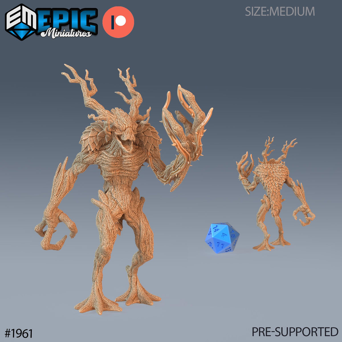 Twig Blight Treant Tree Option #1961 front DND miniature Infested Woodlands 16k resin