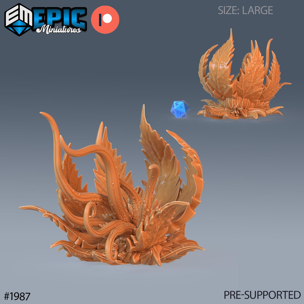 Man Trap Option #1987 front DND miniature Infested Woodlands 16k resin