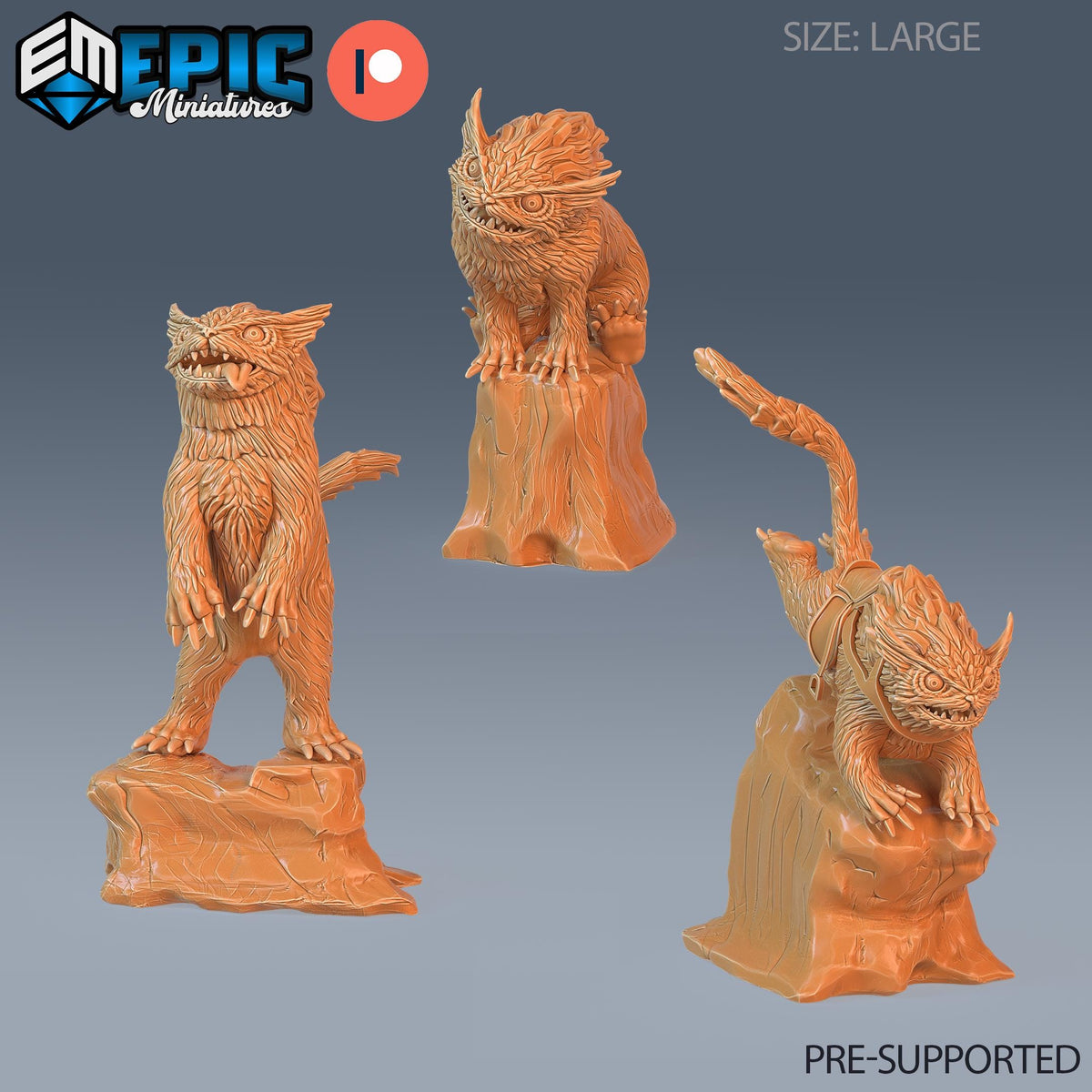 Owlcat Set of 3 DND miniatures group photo Infested Woodlands