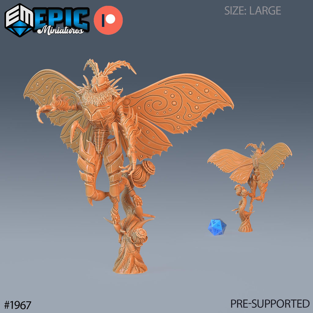 Moth man Option #1967 front DND miniature Infested Woodlands 16k resin