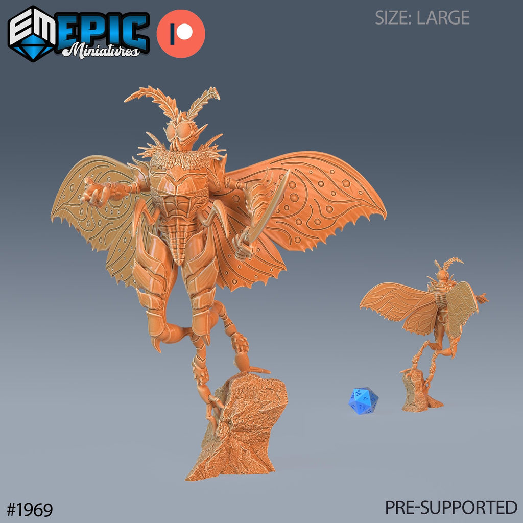Moth man Option #1969 front DND miniature Infested Woodlands 16k resin