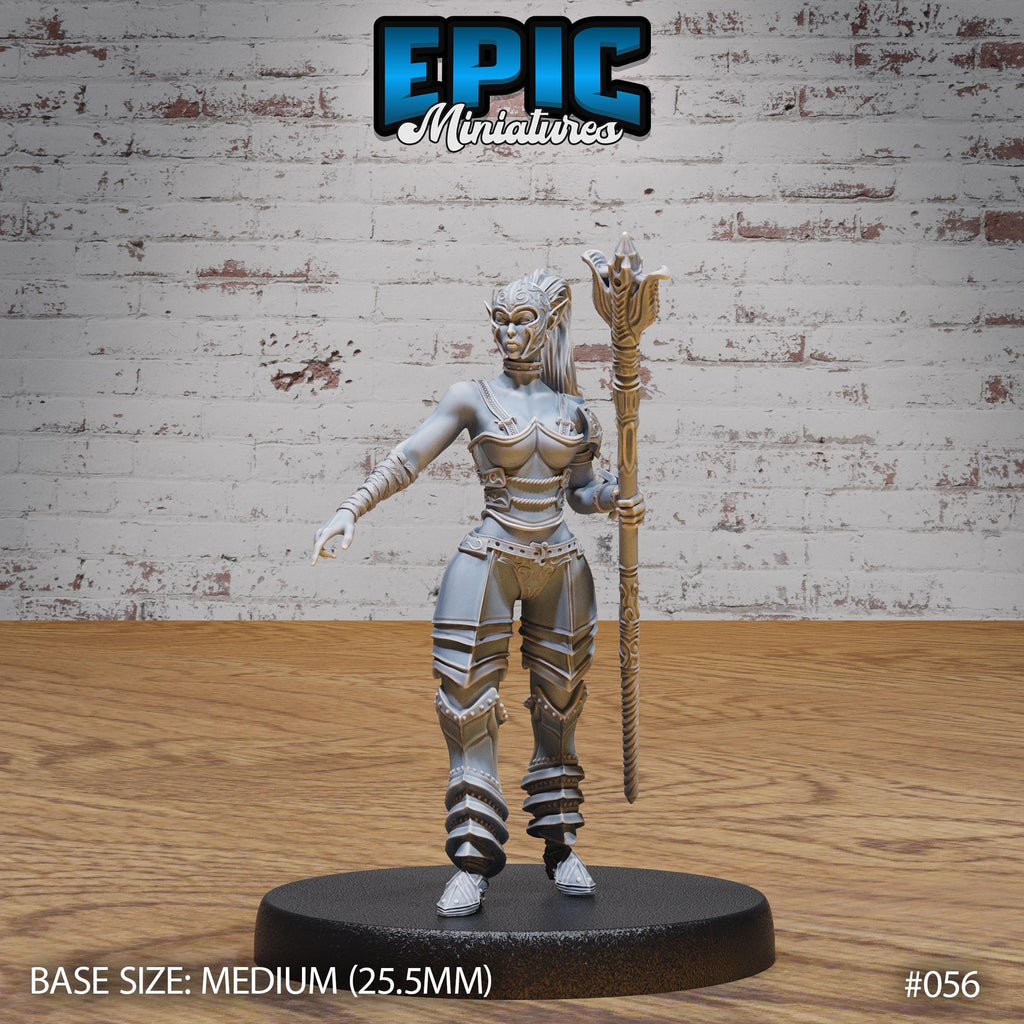 Female Dark Elf Gladiator Set of 3 DND miniatures group photo Dark Elf Army Pack