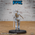 Female Dark Elf Gladiator Option #056 front DND miniature Dark Elf Army Pack 16k resin