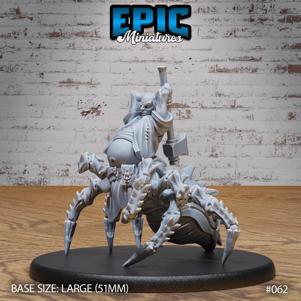 Drider Folk Option #062 front DND miniature Dark Elf Army Pack 16k resin