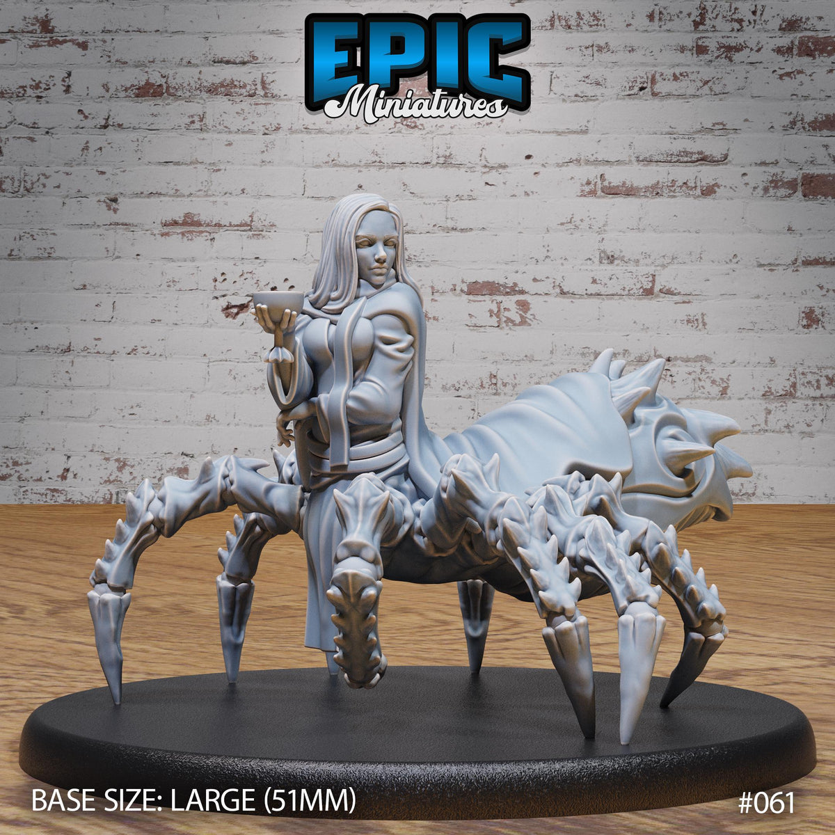 Drider Folk Option #061 front DND miniature Dark Elf Army Pack 16k resin