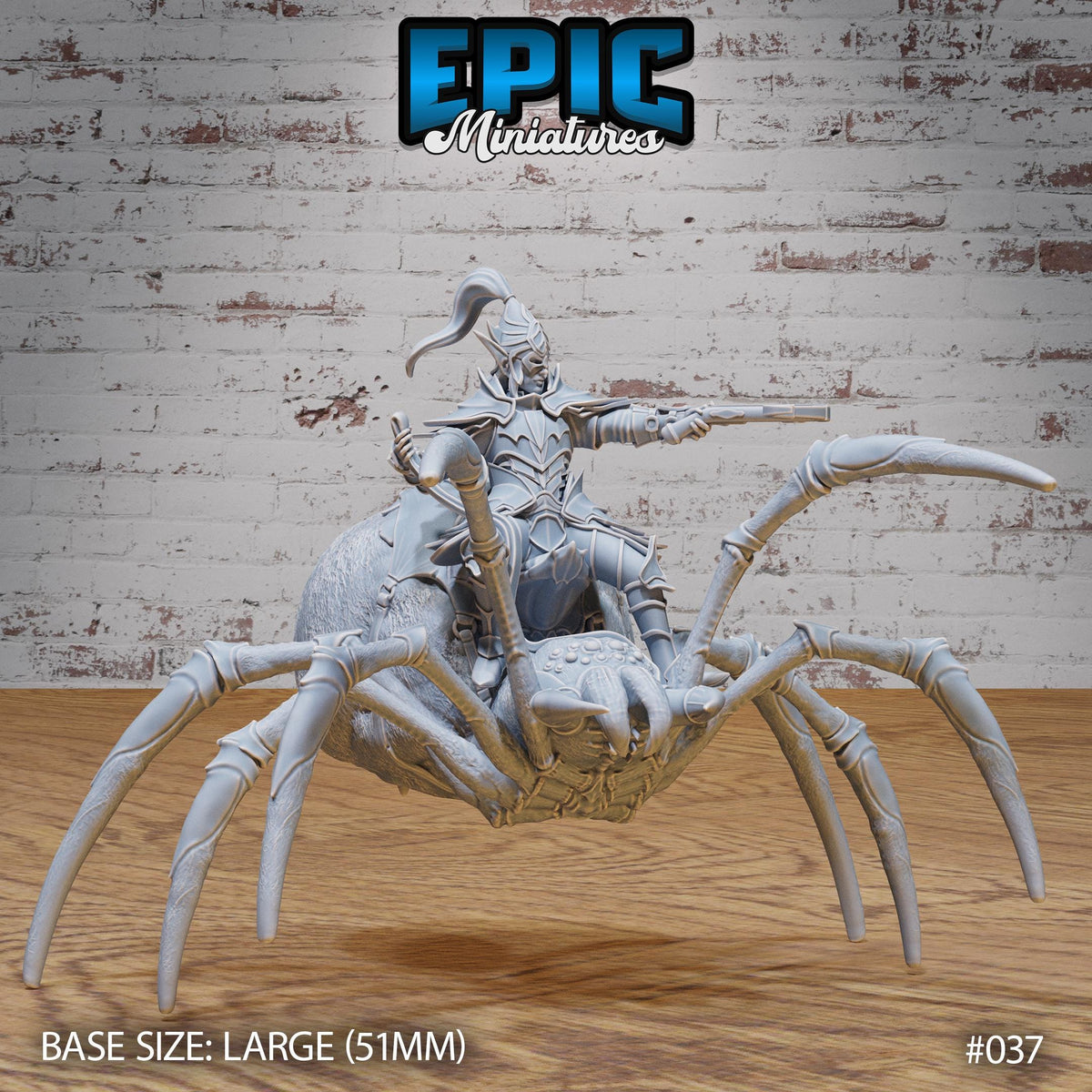 Dark Elf Riders and Mounts Spider Panther Raptor Mount Only 2 front DND miniature Dark Elf Army 16k resin
