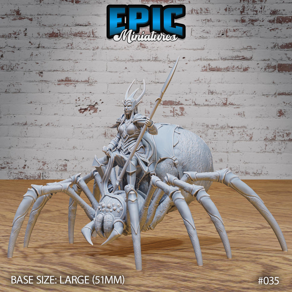 Dark Elf Riders and Mounts Spider Panther Raptor Mount Only 4 front DND miniature Dark Elf Army 16k resin