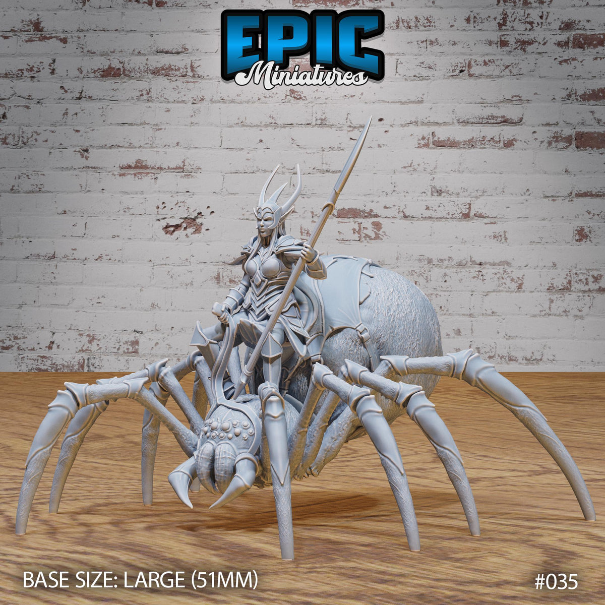 Dark Elf Riders and Mounts Spider Panther Raptor Mount Only 4 front DND miniature Dark Elf Army 16k resin