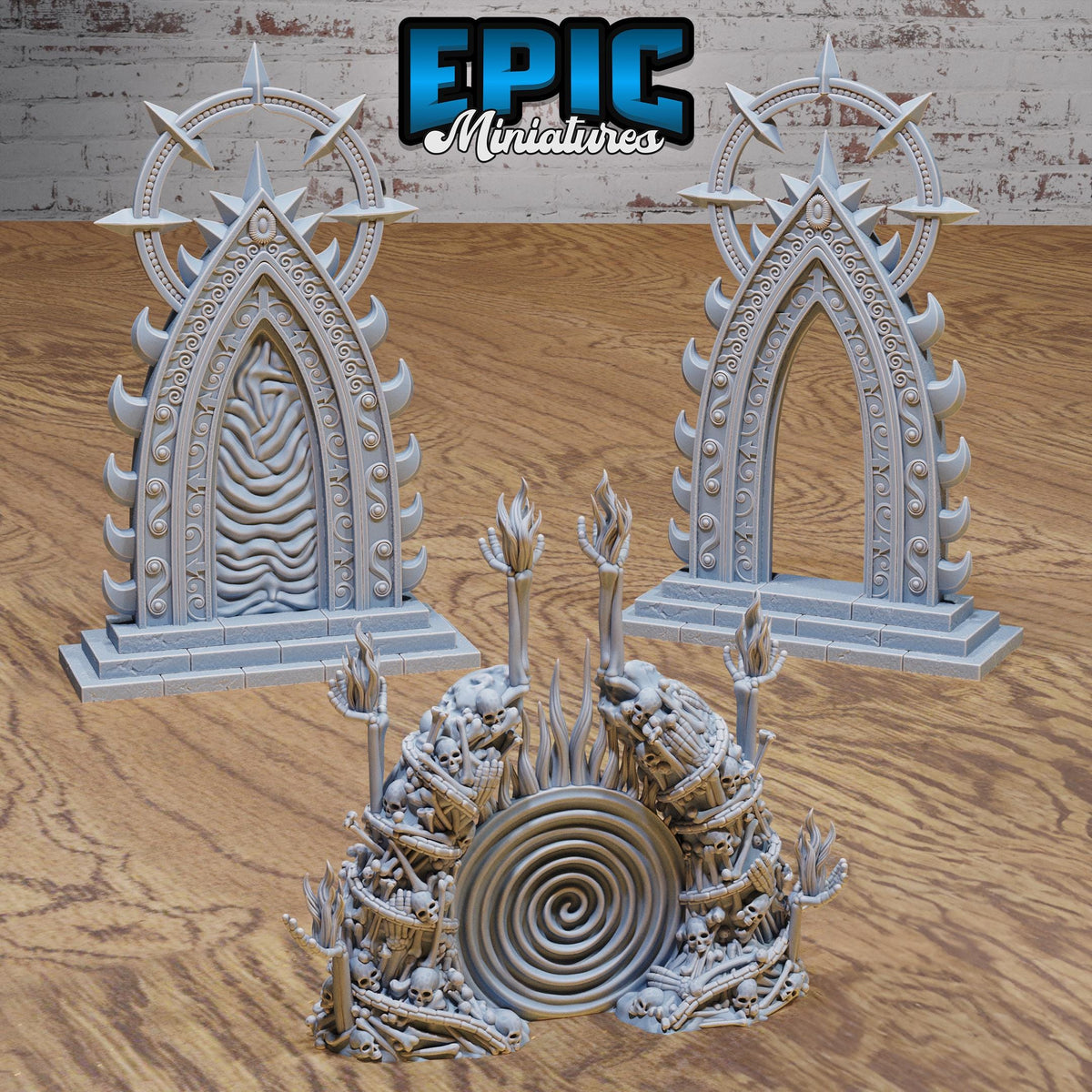 Underdark Portal Set of 3 DND miniatures group photo Dark Elf Army Pack
