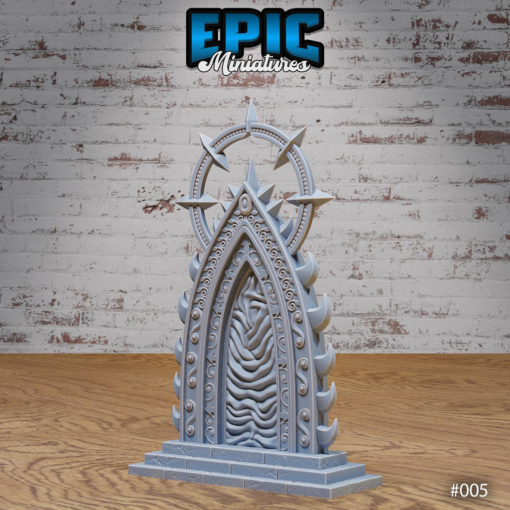 Underdark Portal Option #005 (3) front DND miniature Dark Elf Army Pack 16k resin