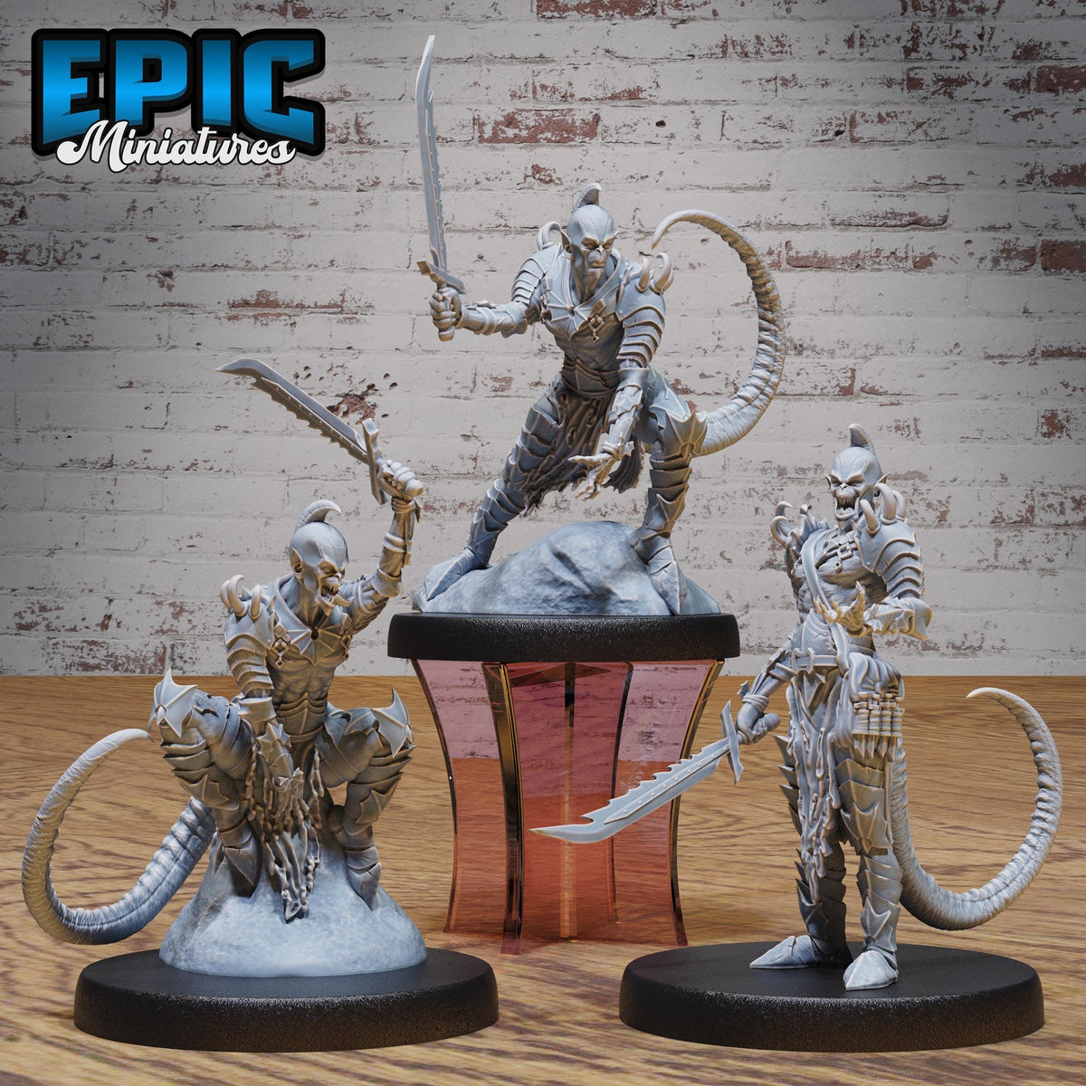 Tail Devil Set of 3 DND miniatures group photo Hells Wrath