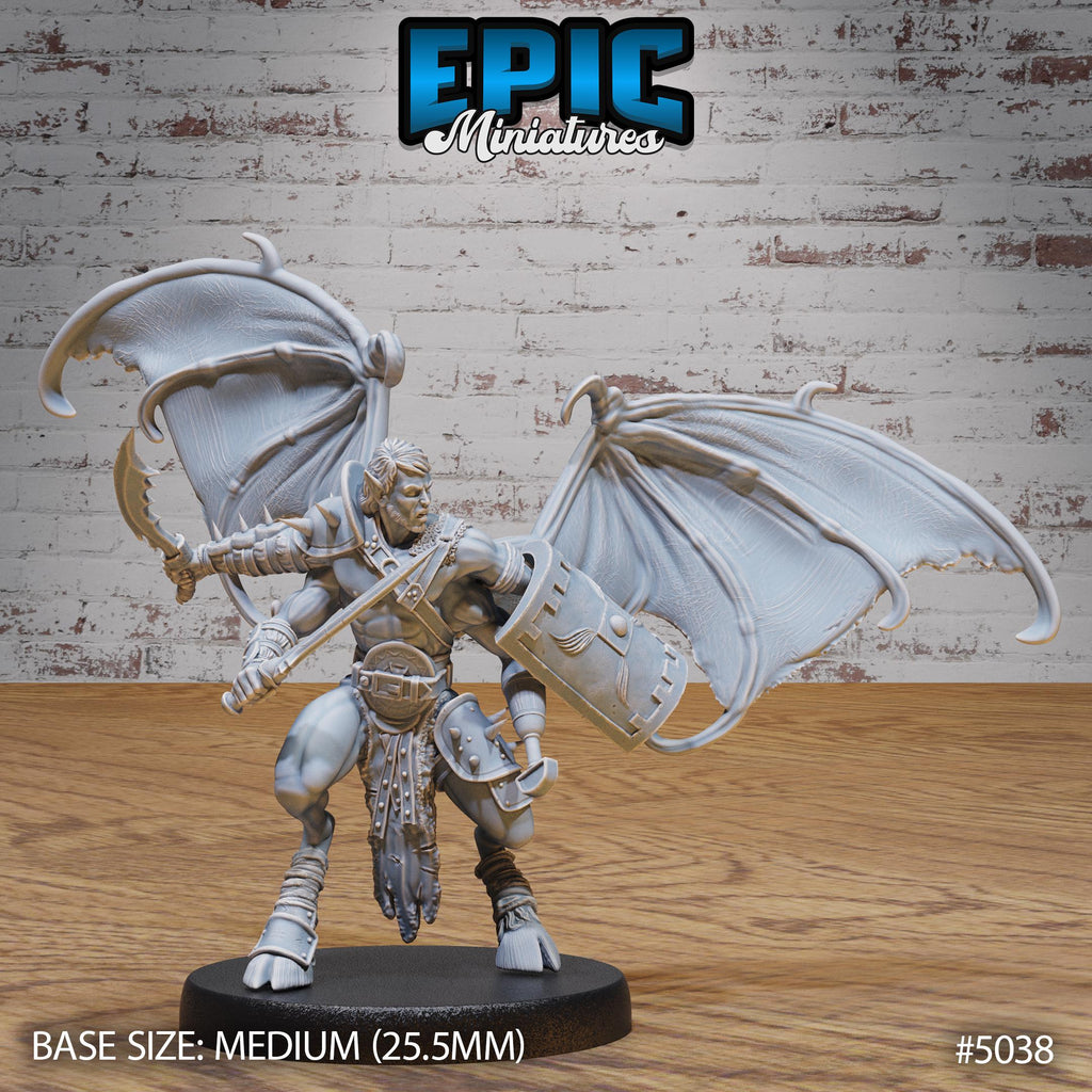 Pit Fighter Devil Option #5038 front DND miniature Hells Wrath 16k resin