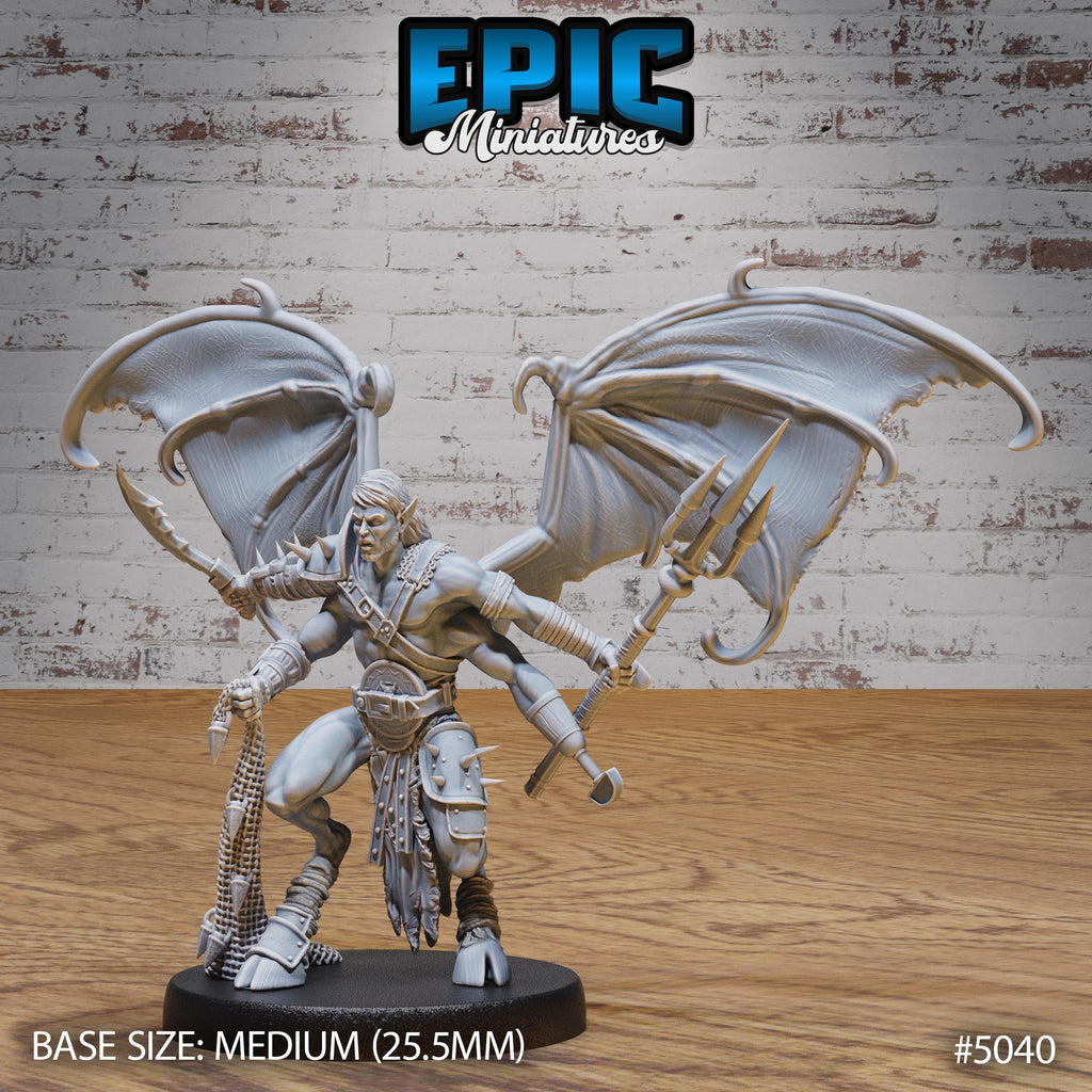 Pit Fighter Devil Option #5040 front DND miniature Hells Wrath 16k resin