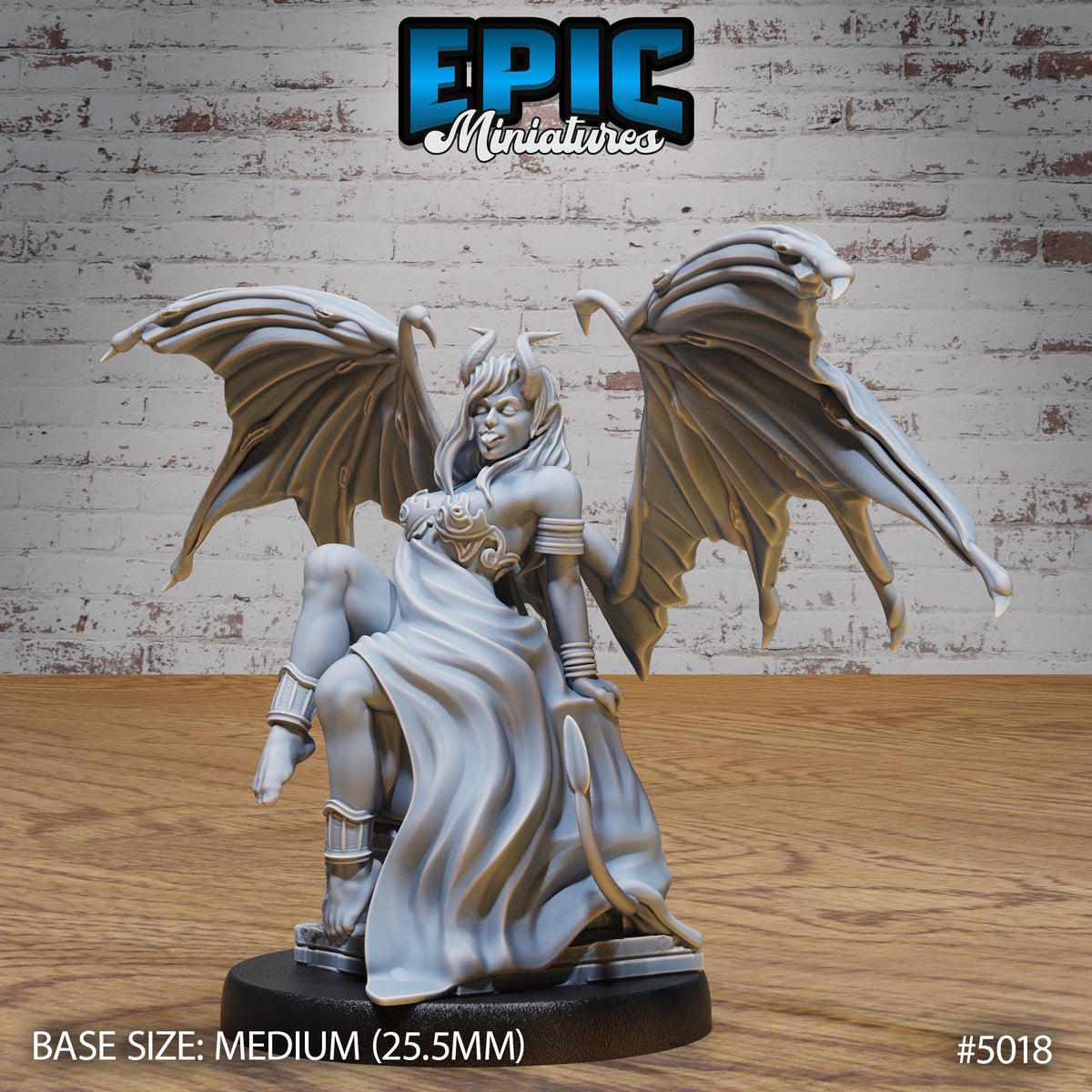 Succubus Demon 1 NSFW front DND miniature Hells Wrath 16k resin