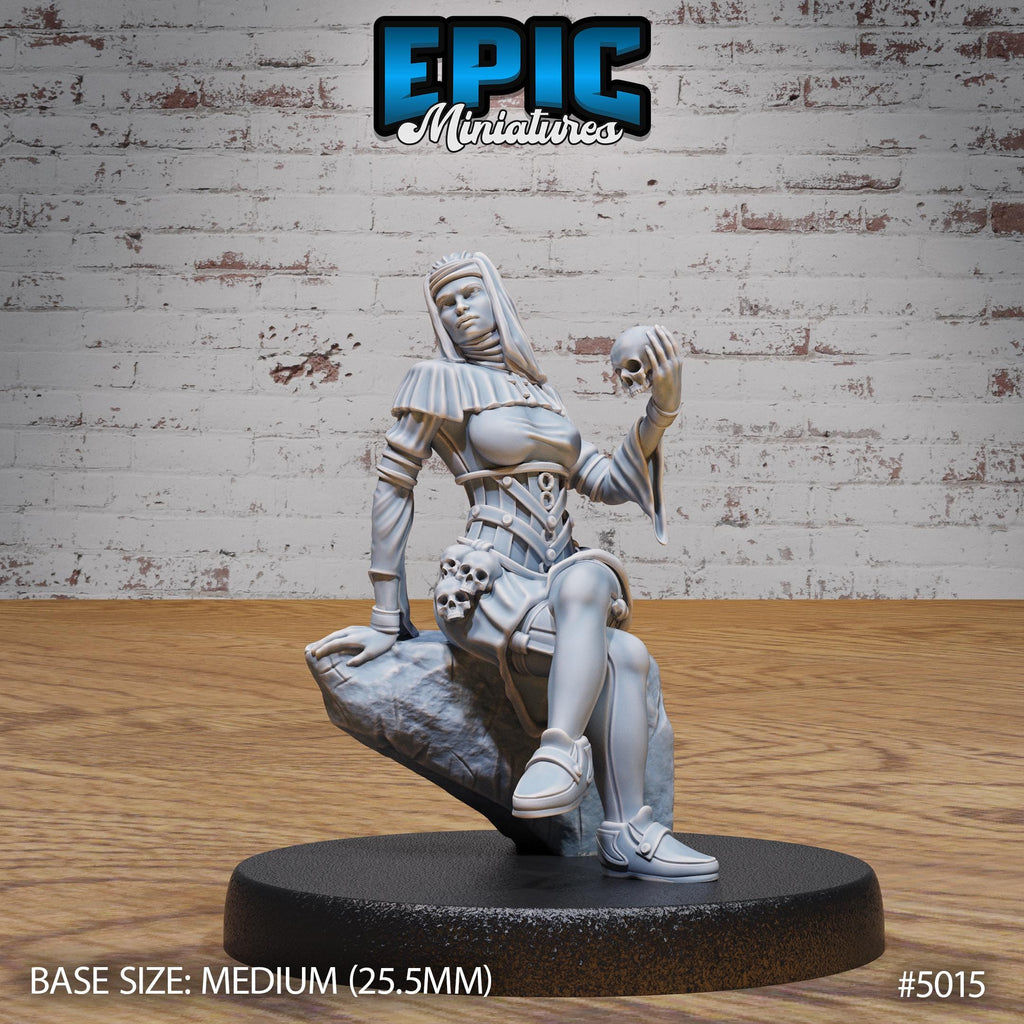 Dark Nun Option #5015 front DND miniature Hells Wrath 16k resin