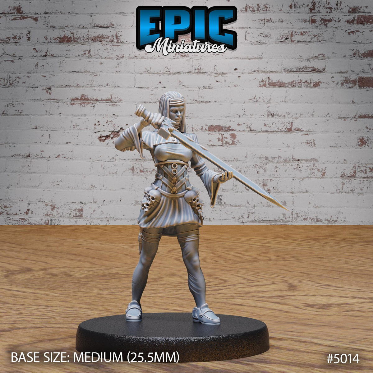 Dark Nun Option #5014 front DND miniature Hells Wrath 16k resin