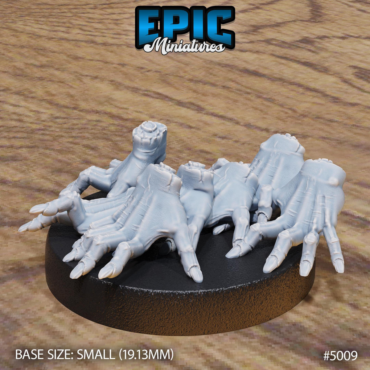 Crawling Hand Swarm Thing Option #5009 front DND miniature Hells Wrath 16k resin