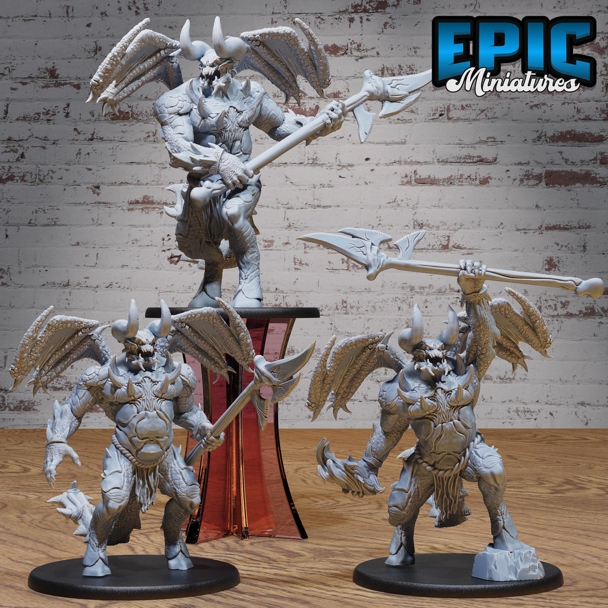 Wrath Devil Set of 3 DND miniatures group photo Hells Wrath