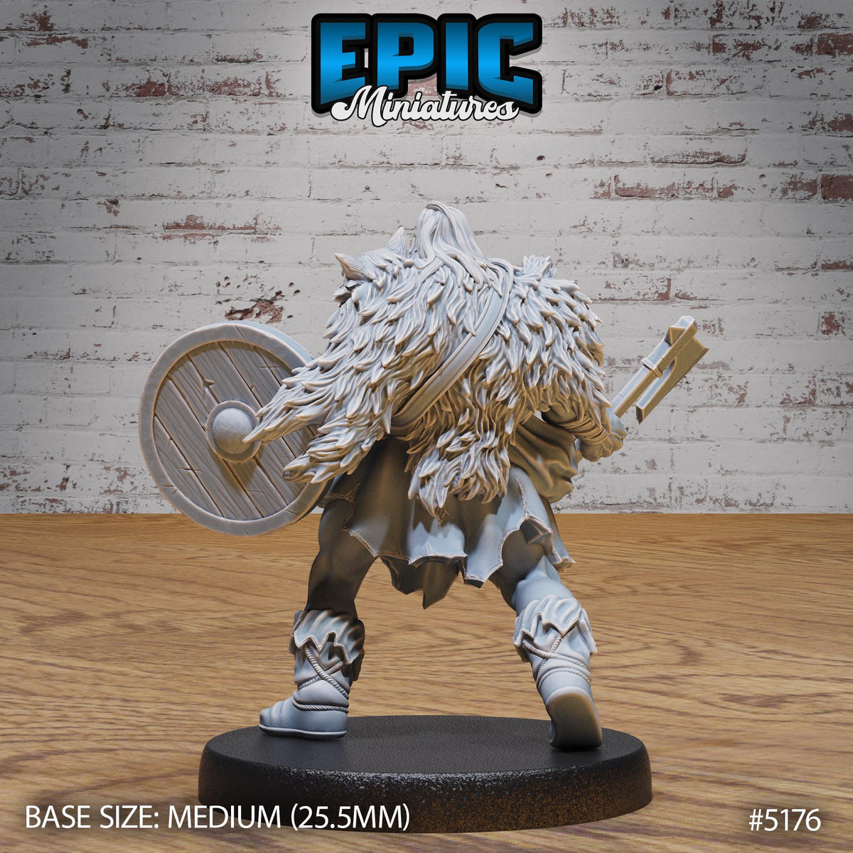 Berserker Viking Set of 3 DND Minis | Northern Tales Collection | TTRPG | Frostmaiden Balinok Barbarian Norse Nordic Frostgrave Tundra Option #5176 back DND miniature  16k resin