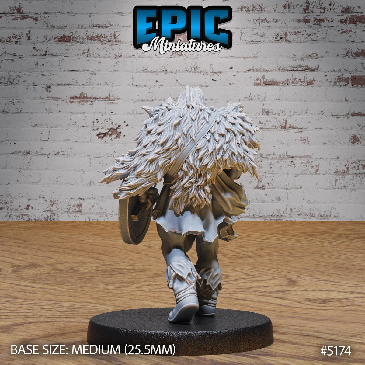 Berserker Viking Set of 3 DND Minis | Northern Tales Collection | TTRPG | Frostmaiden Balinok Barbarian Norse Nordic Frostgrave Tundra Option #5174 back DND miniature  16k resin