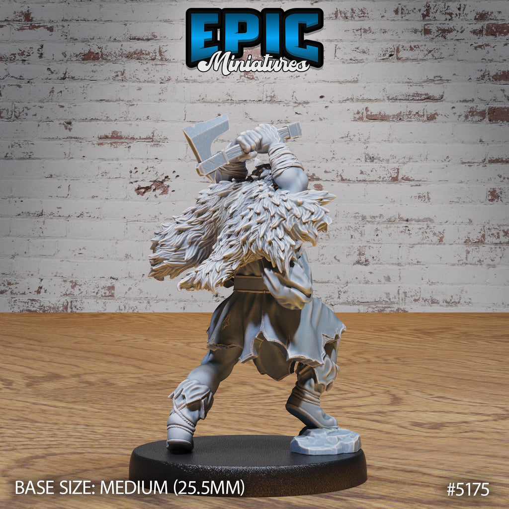 Berserker Viking Set of 3 DND Minis | Northern Tales Collection | TTRPG | Frostmaiden Balinok Barbarian Norse Nordic Frostgrave Tundra Option #5175 back DND miniature  16k resin