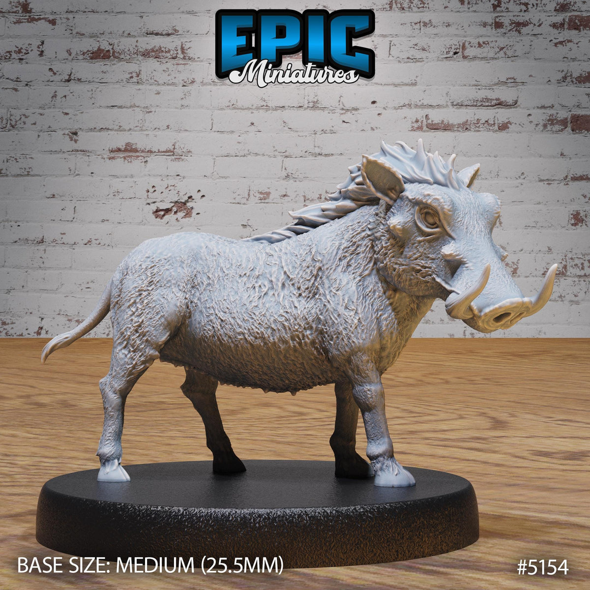 Warthog Option #5154 front DND miniature Northern Tales 16k resin
