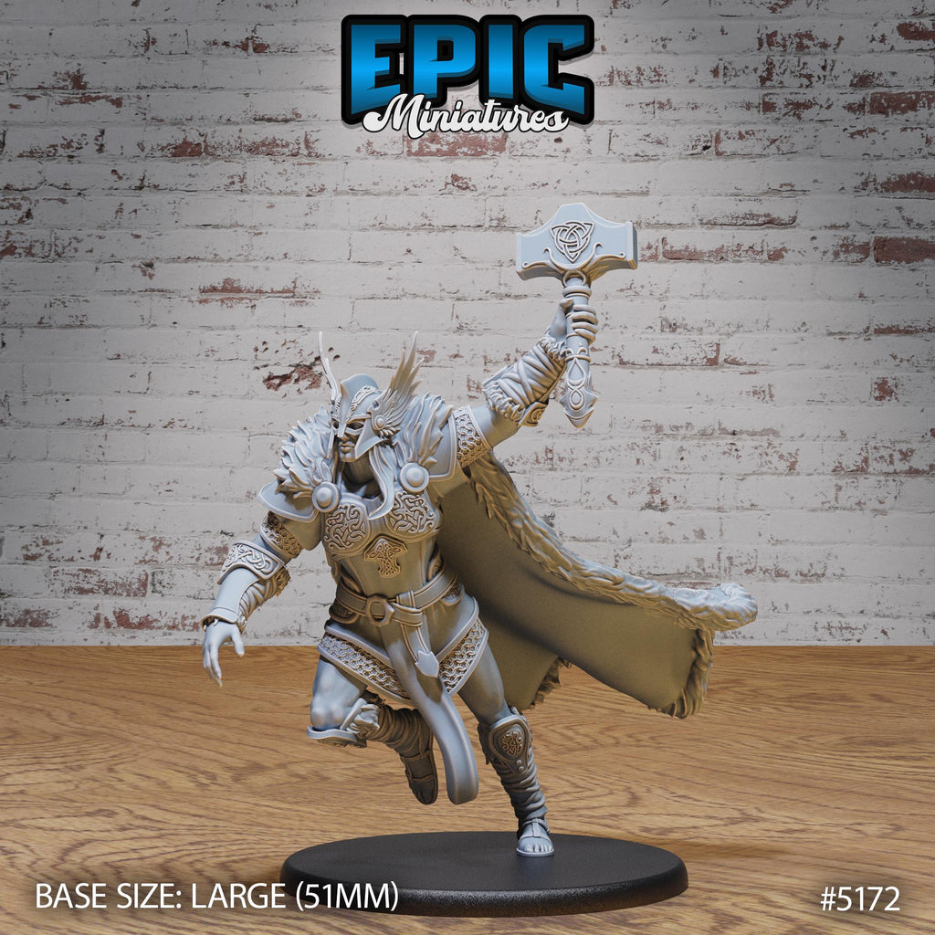 Thor Avatar Option #5173 front DND miniature Northern Tales 16k resin