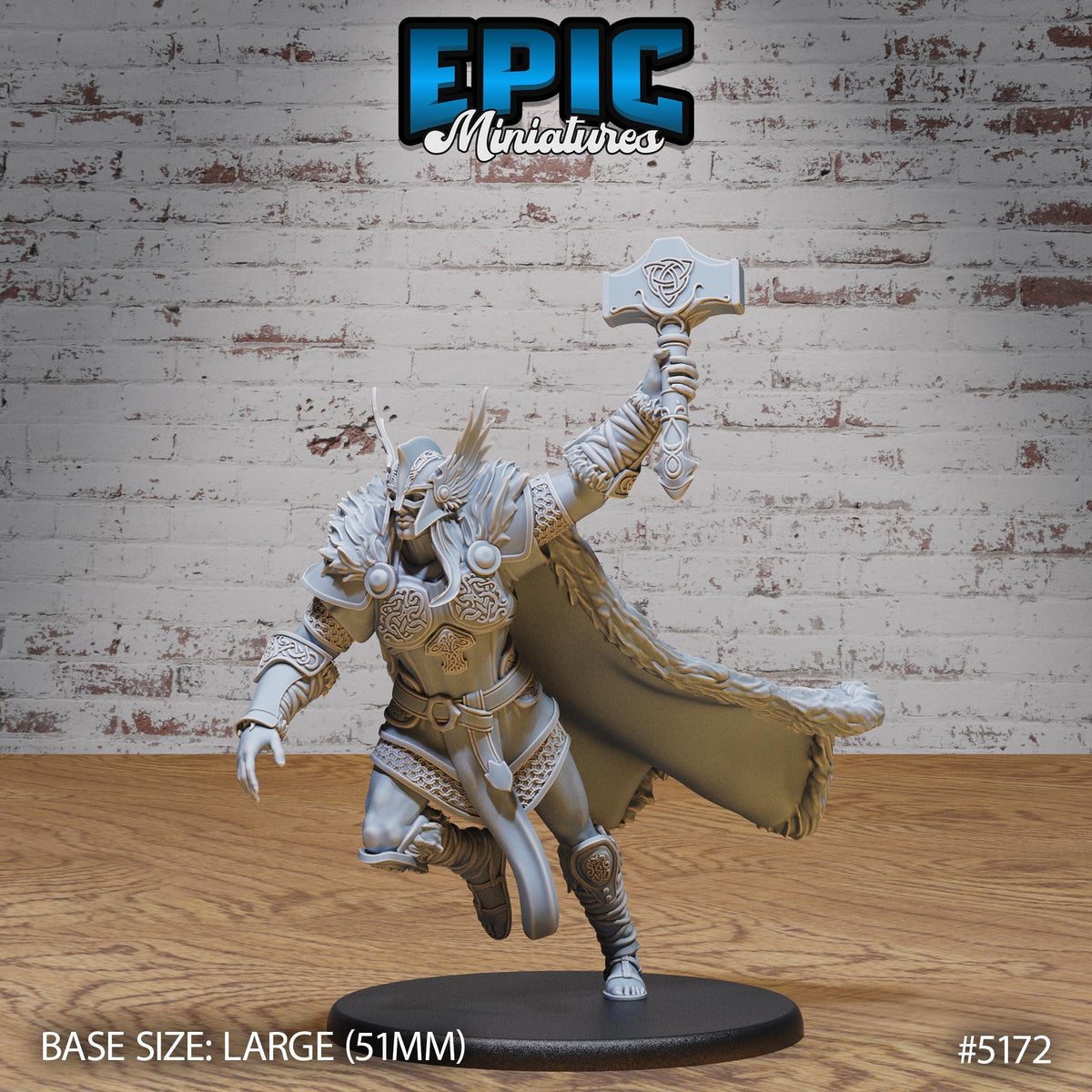 Thor Avatar Option #5173 front DND miniature Northern Tales 16k resin