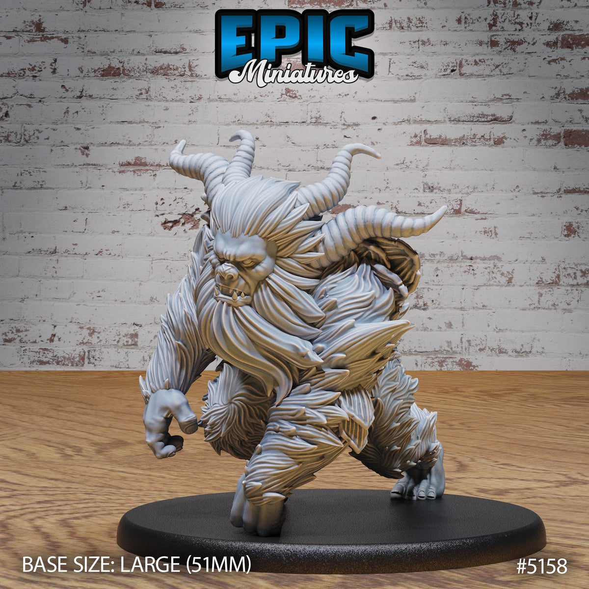 Old Yeti Option #5158 front DND miniature Northern Tales 16k resin
