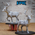 Deer Set of 2 DND miniatures group photo Northern Tales