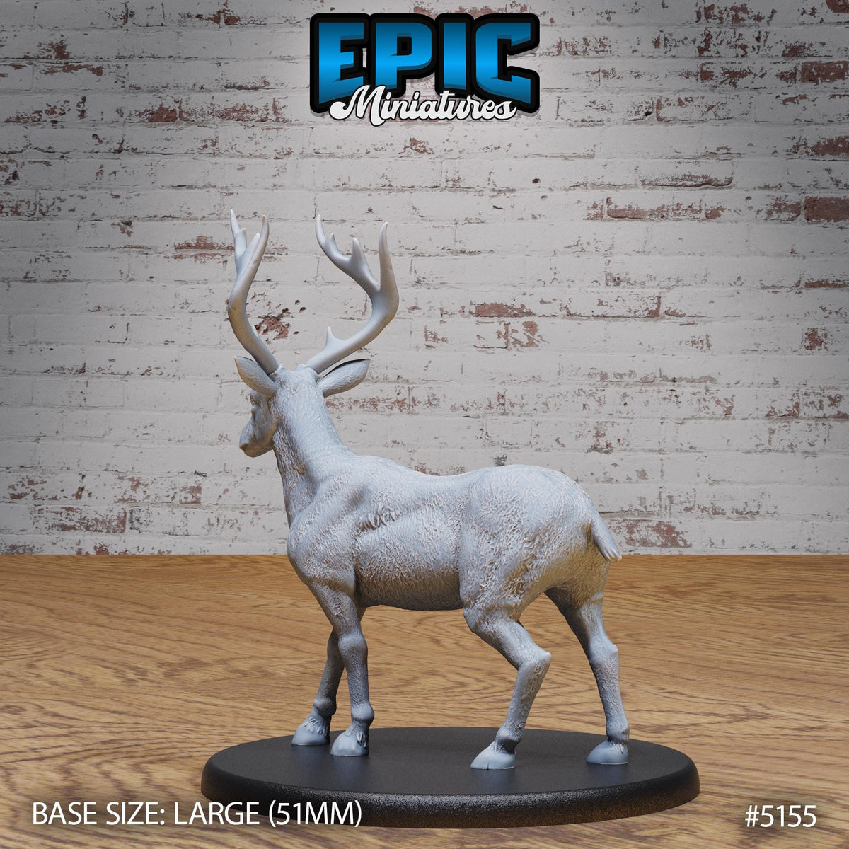 Deer Option #5156 front DND miniature Northern Tales 16k resin