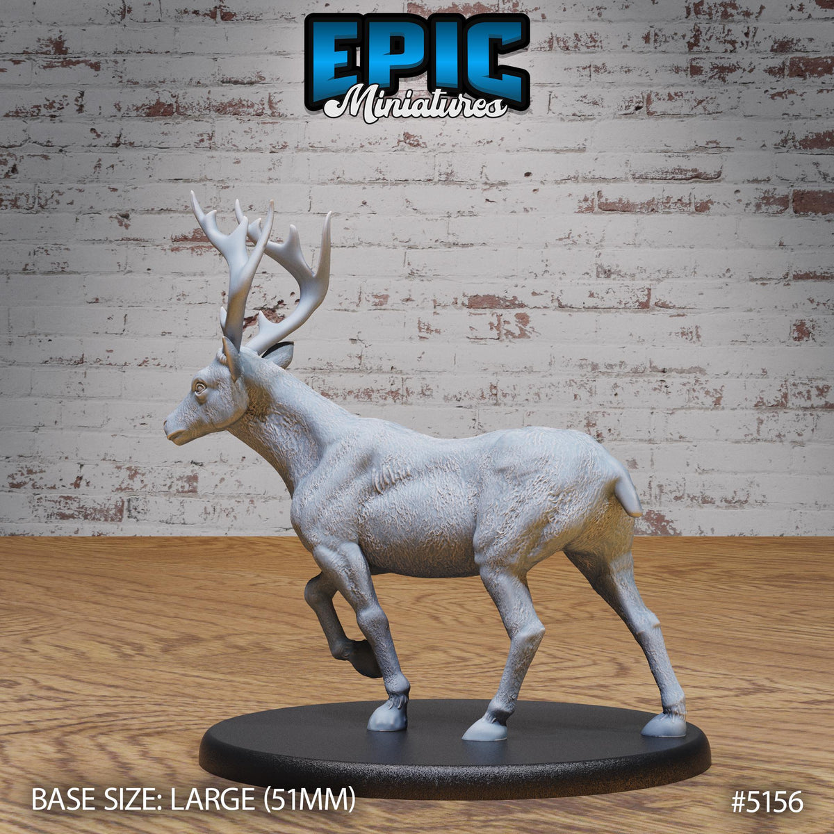 Deer Option #5155 front DND miniature Northern Tales 16k resin