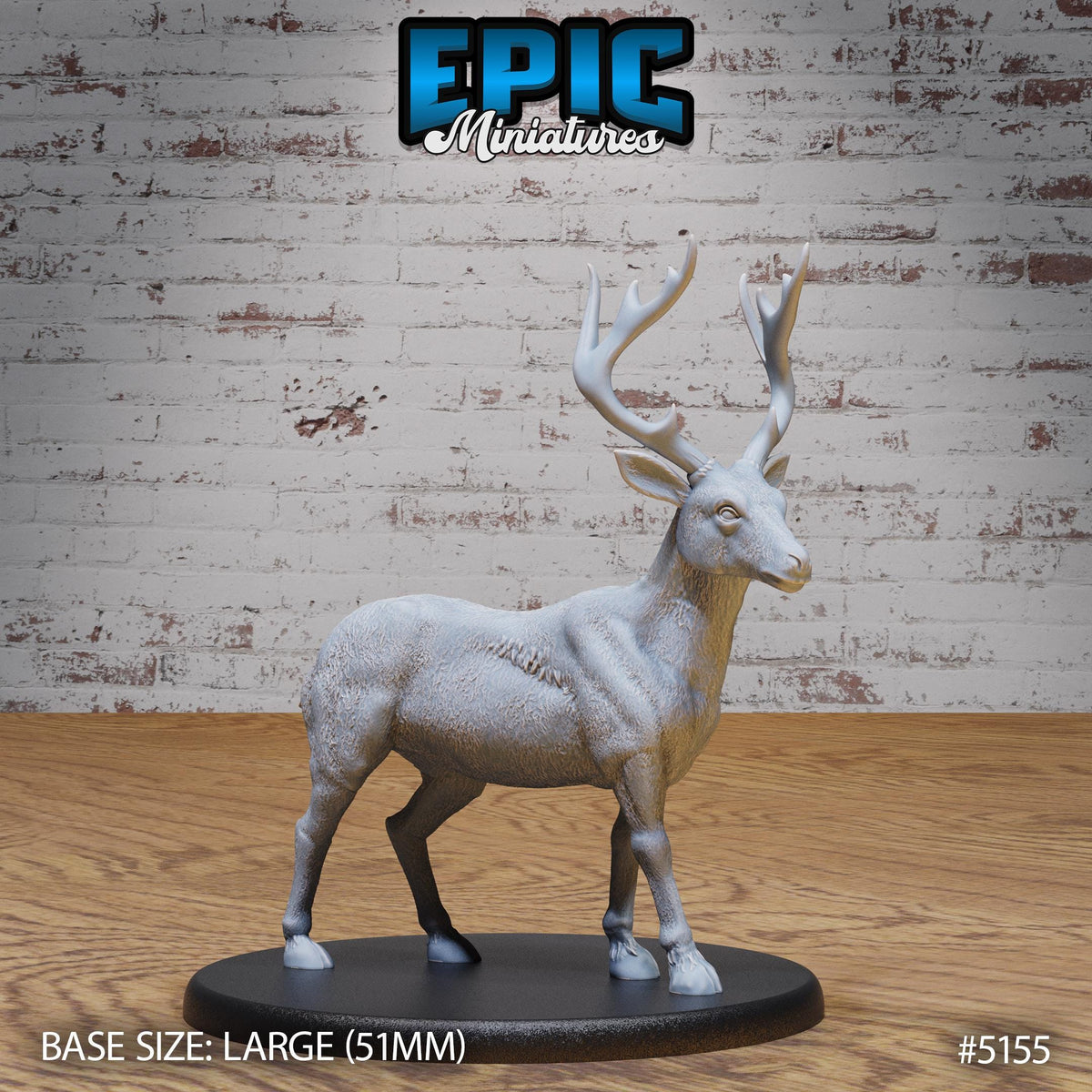 Deer Option #5155 back DND miniature Northern Tales 16k resin